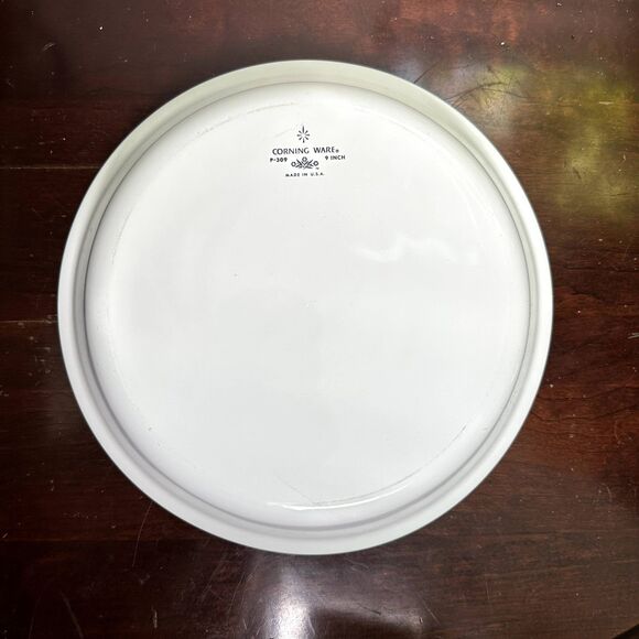 Vintage Corning Ware 9" Pie Plate Blue Cornflower P-309 USA Baking Dish - Picture 2 of 7